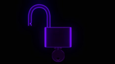 Padlock-hologram-unlock-lock-key-security-safety-protection-hack-password-4k